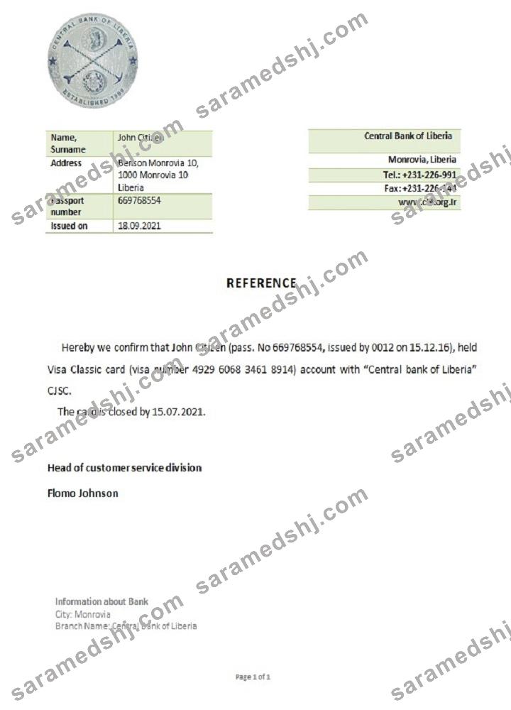 Liberia_Central Bank_closure reference
